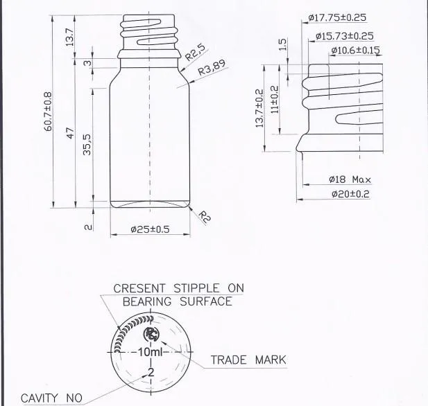 Флакон стеклянный «Янтарный» 10 мл, горло 18GL (ART-183) 7