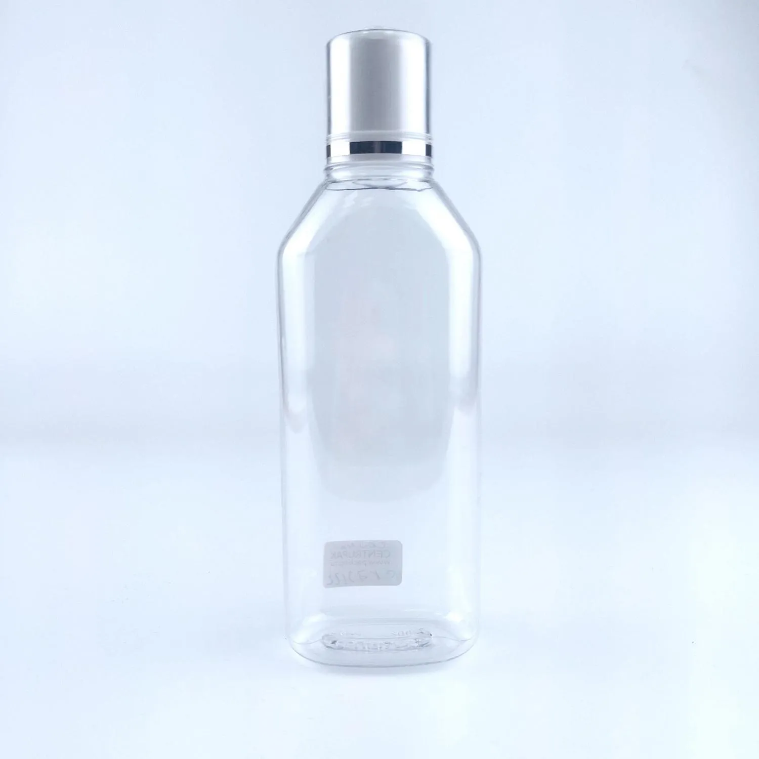 Флакон 200 мл SA прозрачный в комплекте крышкой бело-прозрачной, с ободком серебряным - АКЦИЯ 2