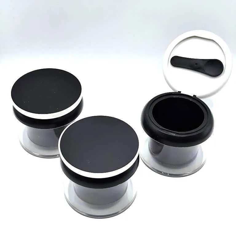 Банка косметическая 100мл refill (со сменным термосом), в комплекте с лопаточкой на магните 2