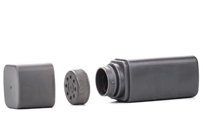 Флакон PE 50мл квадратный матовый под энзимную пудру (тальк) с матовым колпаком 6