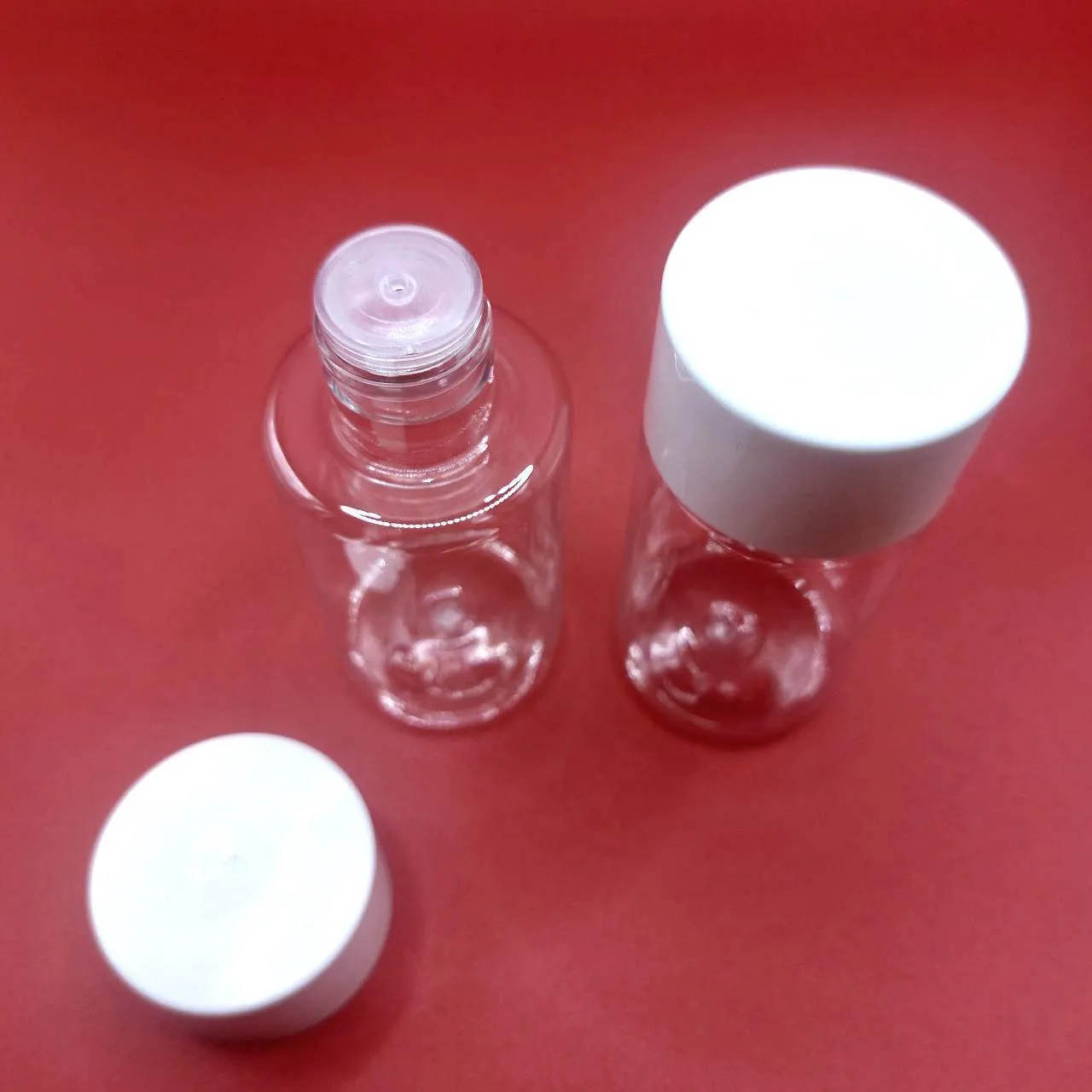 Флакон PET 125 мл 24/415 BU666B прозрачный в комплекте с широкой крышкой с редуктором 2