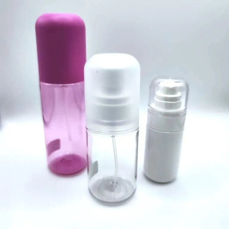 Флаконы PET в комплекте с мелкодисперсным спреем и округлым колпаком