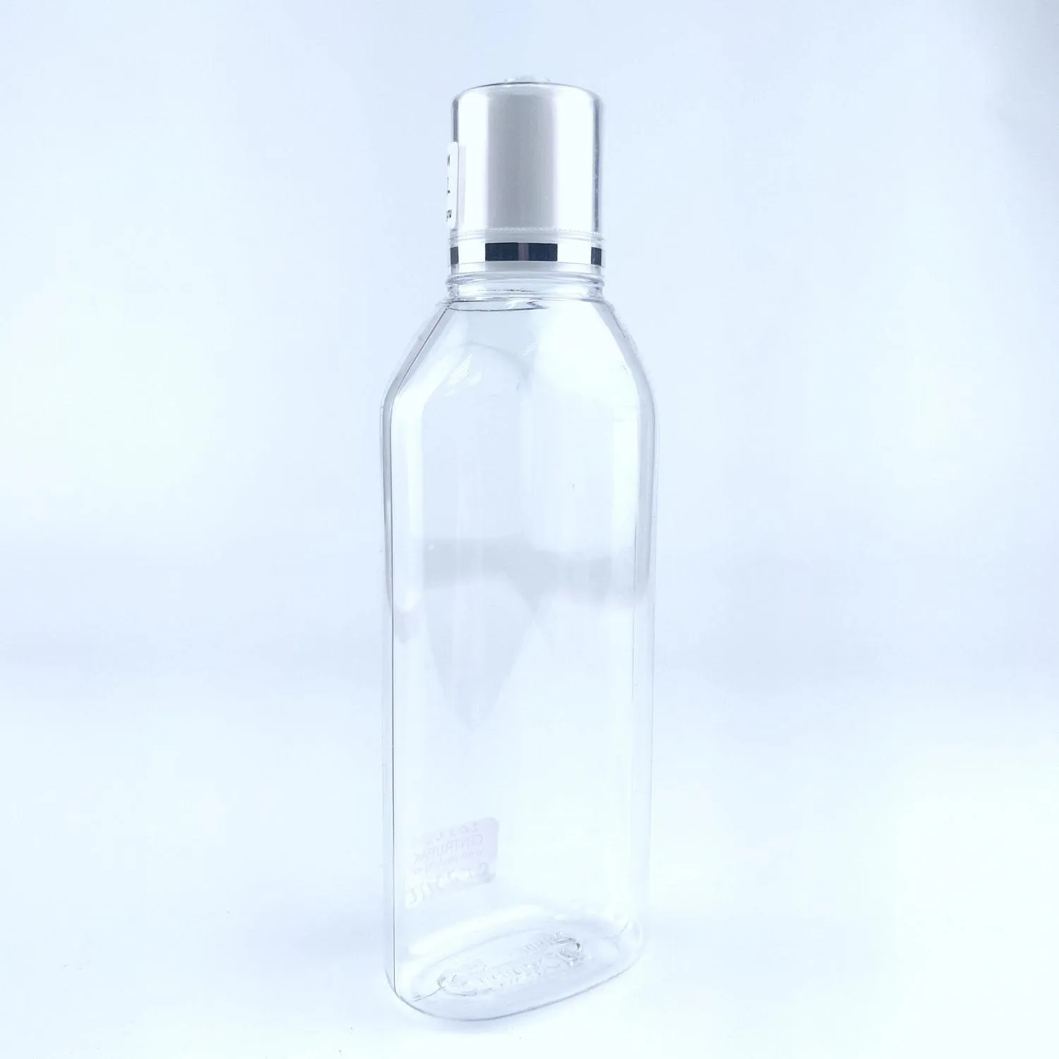 Флакон 200 мл SA прозрачный в комплекте крышкой бело-прозрачной, с ободком серебряным - АКЦИЯ 3