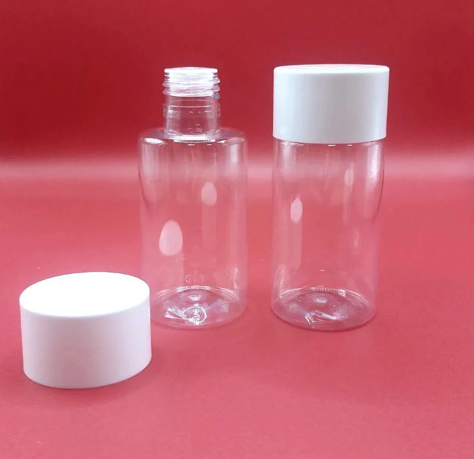 Флакон PET 125 мл 24/415 BU666B прозрачный в комплекте с широкой крышкой с редуктором