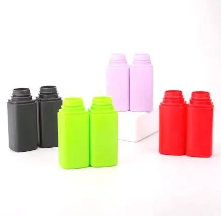 Флакон PE 50мл квадратный матовый под энзимную пудру (тальк) с матовым колпаком 7