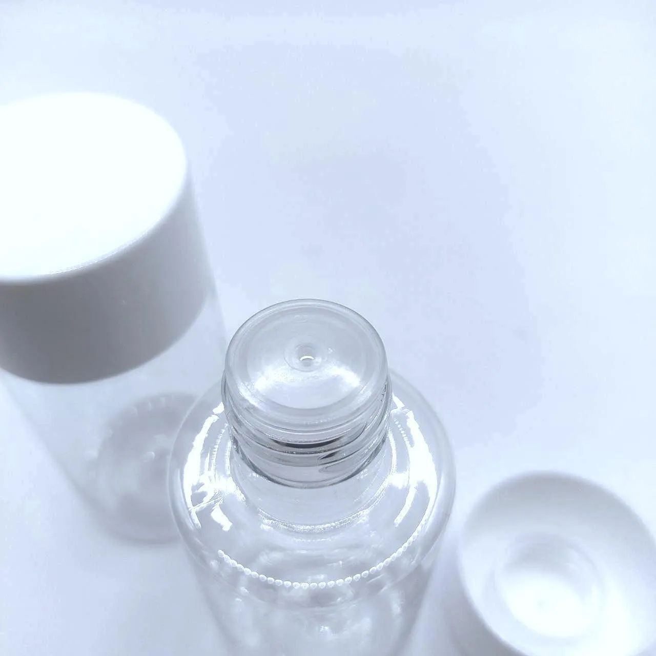 Флакон PET 125 мл 24/415 BU666B прозрачный в комплекте с широкой крышкой с редуктором 4