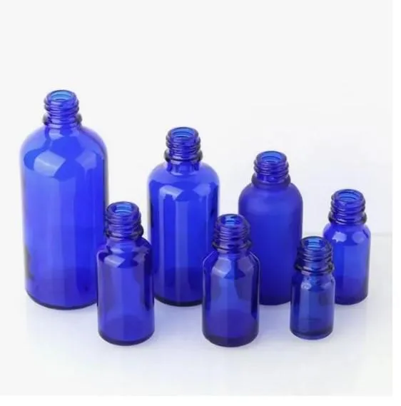 Флаконы стеклянные синие 5-100 мл, резьба 18мм