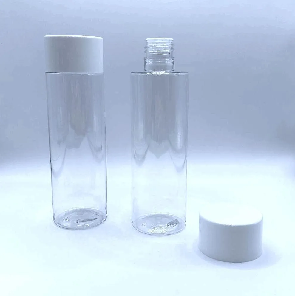 Флакон PET 200 мл 24/415 BU668B прозрачный в комплекте с широкой крышкой с редуктром 3