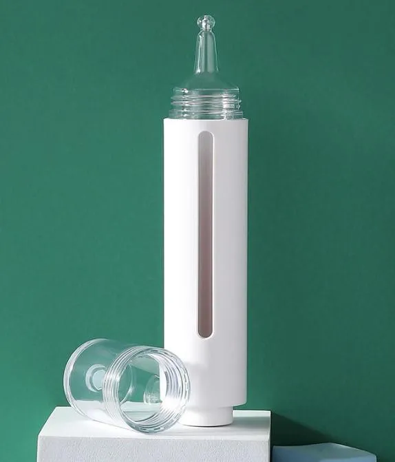 Флакон-капельница 15 и 30мл, с прозрачным окошком, с кнопкой, носик и колпачок прозрачные (JBBC-Press) 5