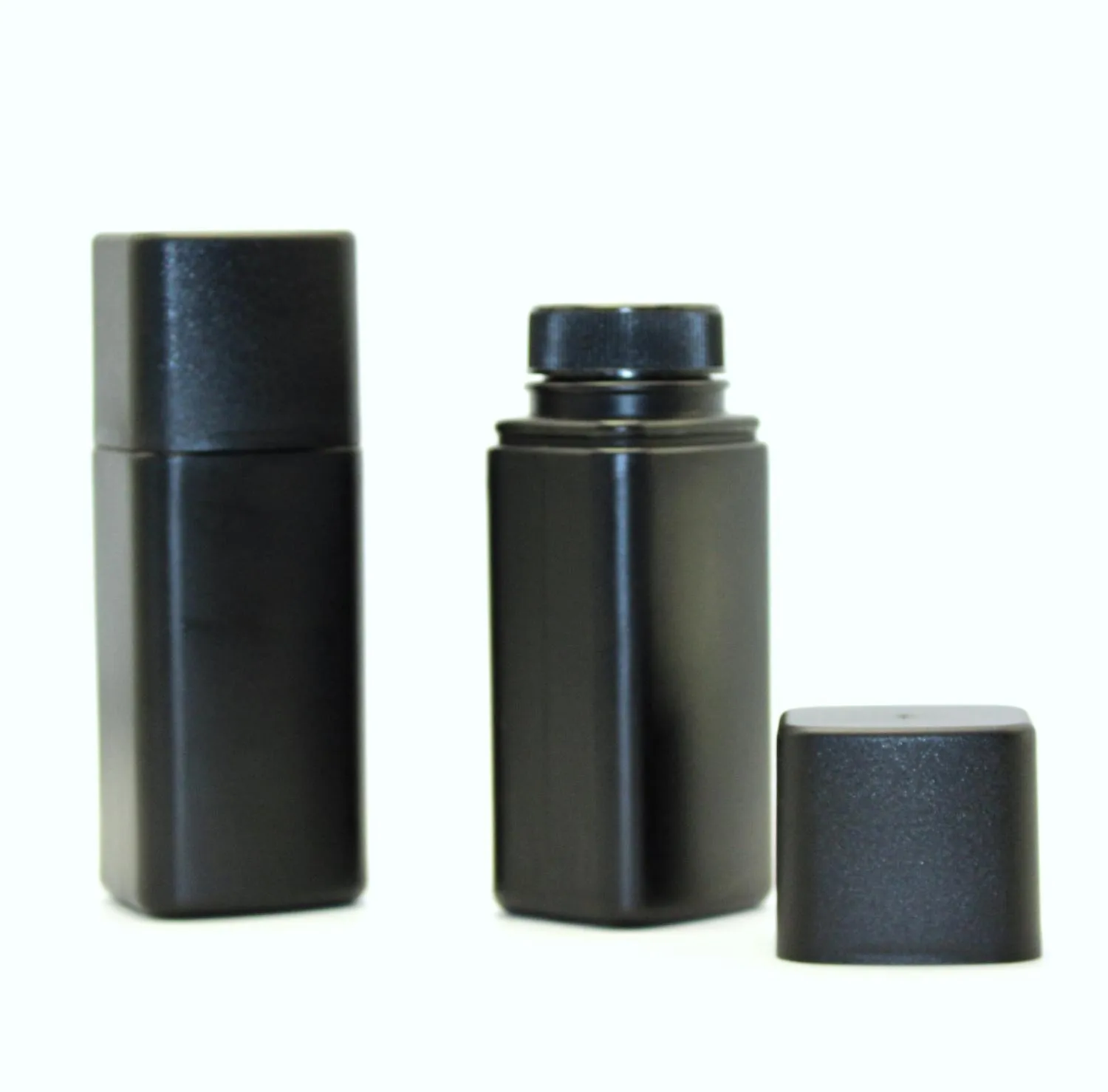 Флакон PE 50мл квадратный матовый под энзимную пудру (тальк) с матовым колпаком 3