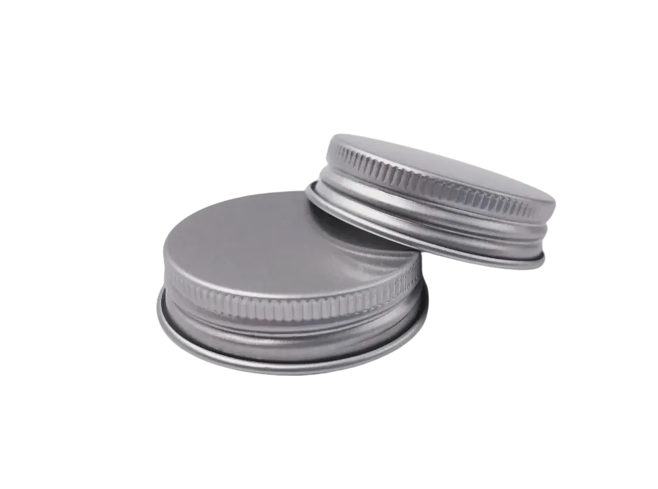 Крышка алюминиевая 38 mm (38*10mm)  серебристая с самоклеющейся мембраной